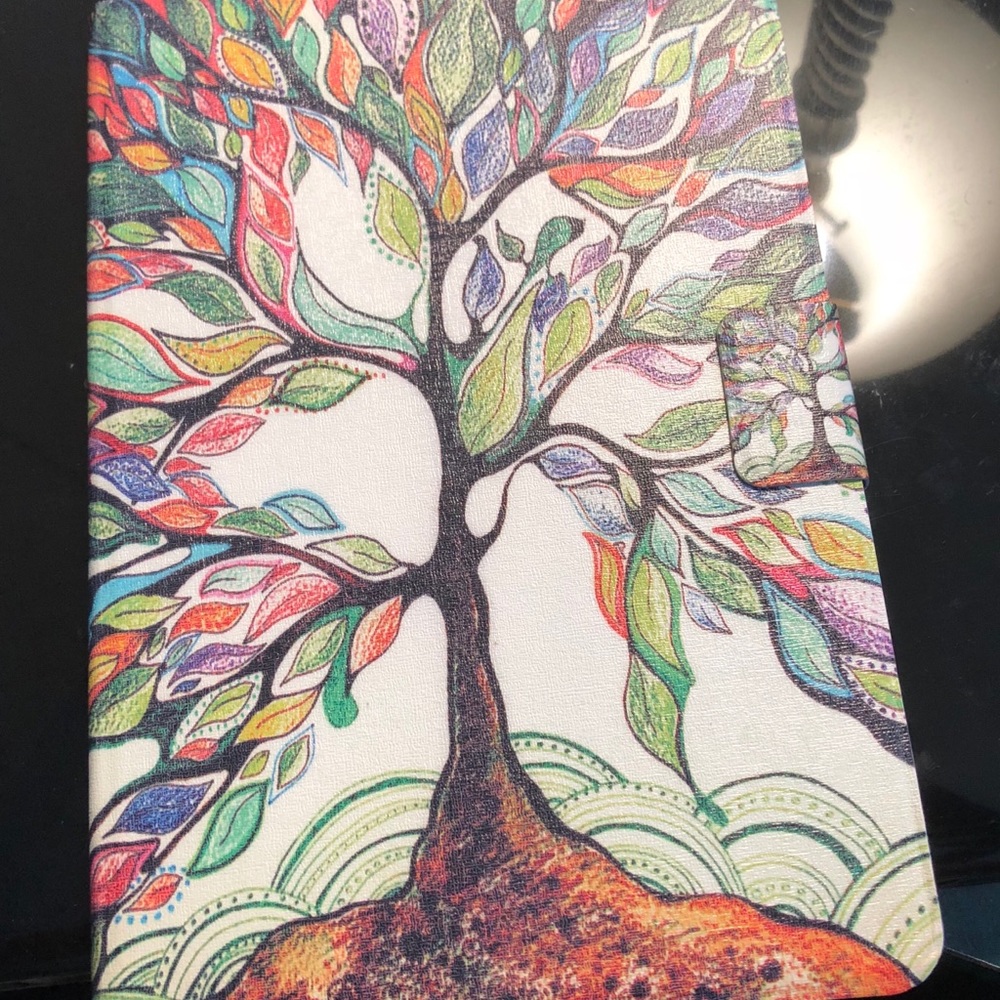 Colorful Tree Print Tablet Sleeve - Multicolor